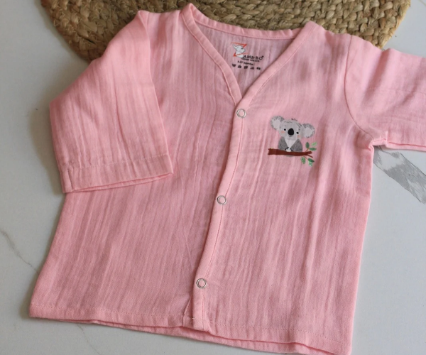 Playful Parade Full Sleeve Front open Jabla | 100% Muslin Cotton | Newborn Baby Wear