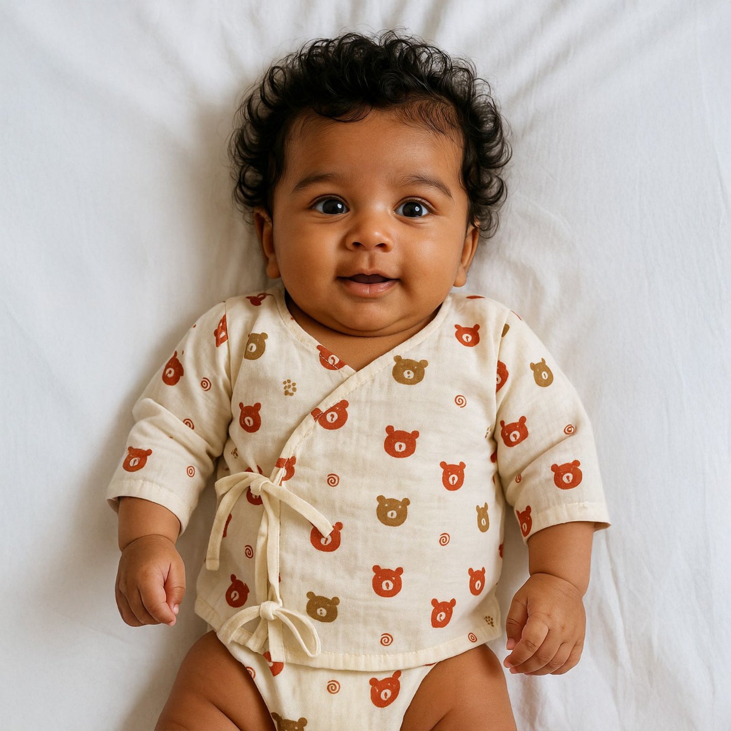 Full Sleeve Crinckled Muslin Cotton Jabla - Pack of 3