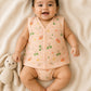 Wildlings Sleeveless Front open Jabla | Pack of 4 | Assorted Prints | 100% Muslin Cotton | Newborn Baby Wear