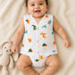 Wildlings Sleeveless Front open Jabla | Pack of 4 | Assorted Prints | 100% Muslin Cotton | Newborn Baby Wear