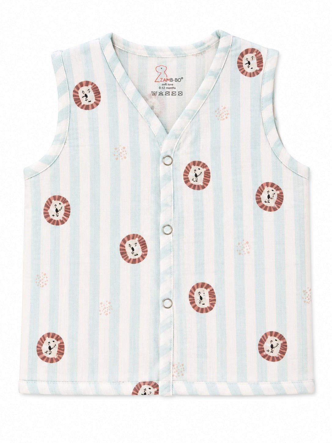 MUSLIN JABLA| PACK OF 3| PRINTED|FRONT OPEN | SLEEVELESS JABLA