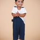 Gentle Cub- Blue Muslin Baby Romper | Half Sleeveless Soft Cotton Wear