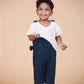 Gentle Cub- Blue Muslin Baby Romper | Half Sleeveless Soft Cotton Wear