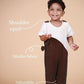 Gentle Cub- Brown Muslin Baby Romper | Half Sleeveless Soft Cotton Wear