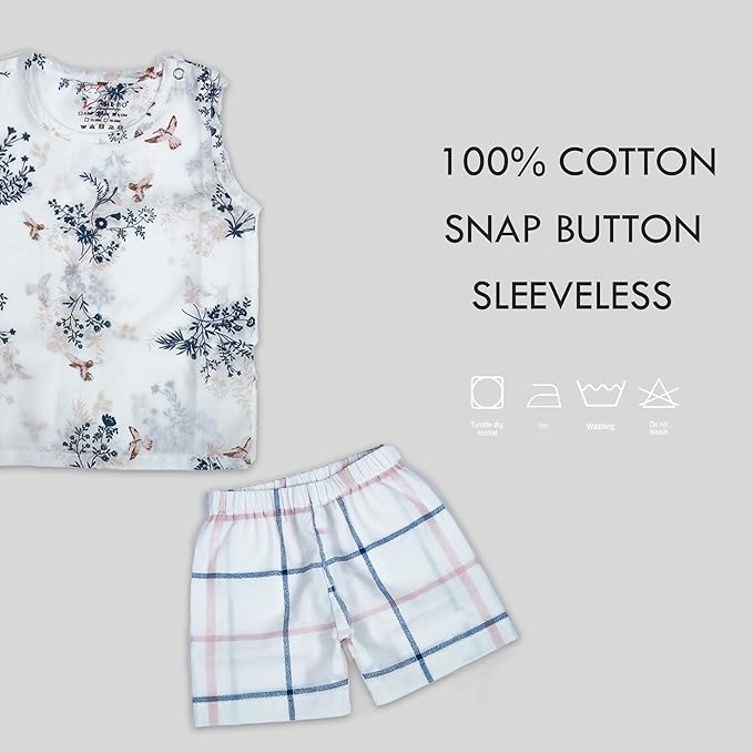 100% Cotton Printed co-ords for Infants & Toddlers