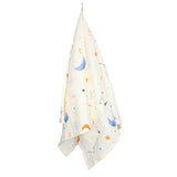 100% Crinkled Muslin Cotton Swaddle Wrap for Newborns, Sleep Blanket