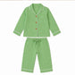 Green Crinkle Muslin Nightsuit | Unisex