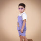 Ivory & Violet Dungaree with cute Embroidery